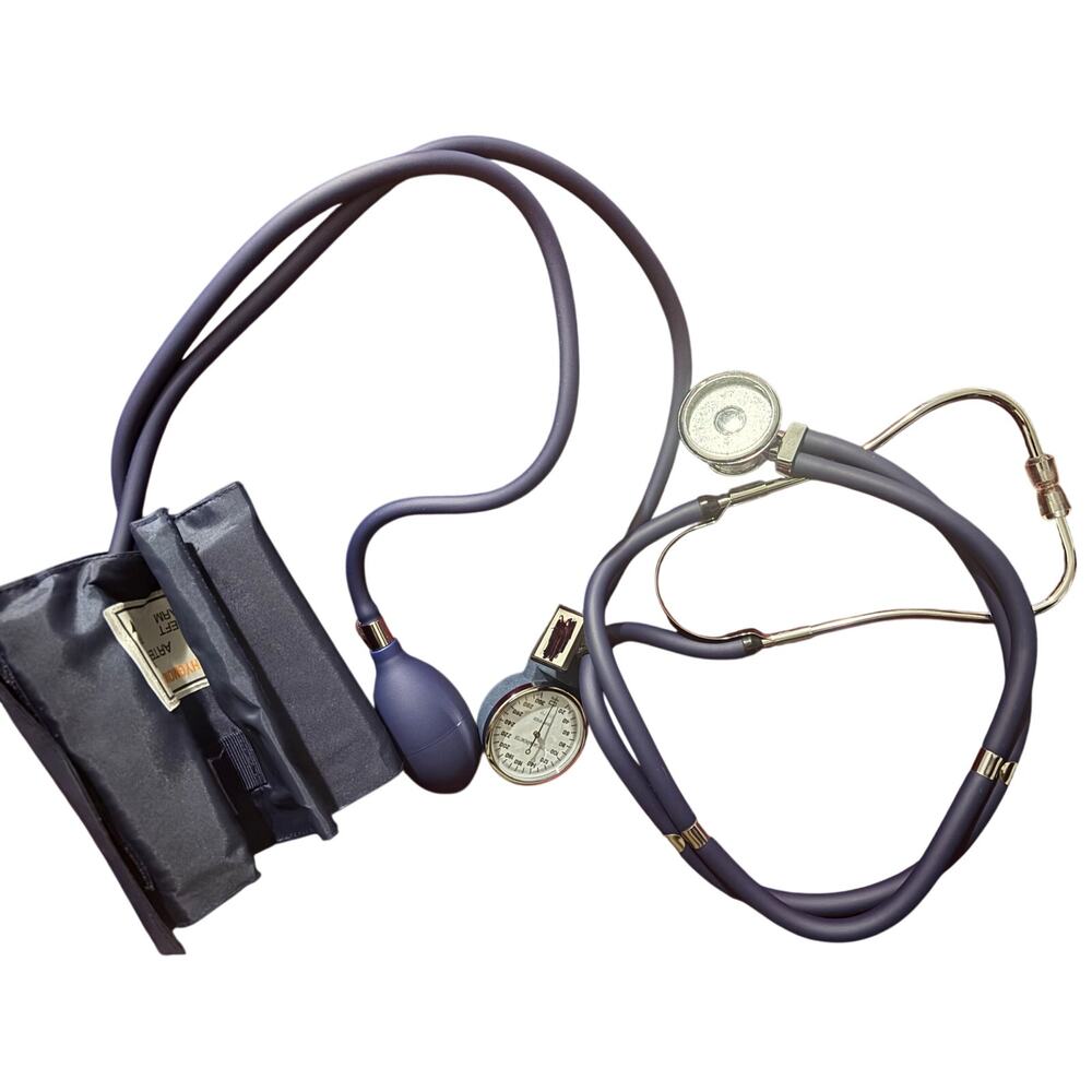 Manual Blood Pressure Cuff & Stethoscope Set Adult Sphygmomanometer Medical